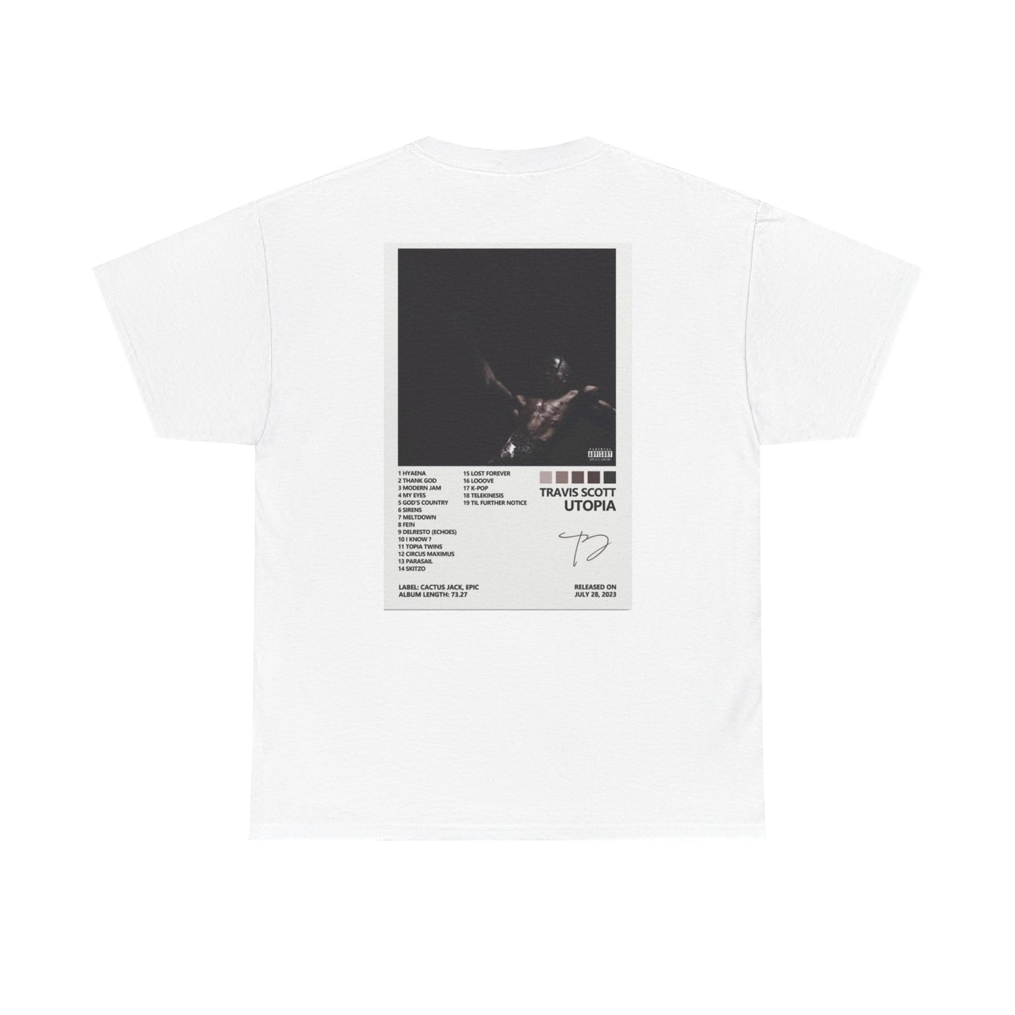 Travis Scott Utopia Unisex Heavy Cotton Tee - Casual Streetwear for Music Lovers & Fans